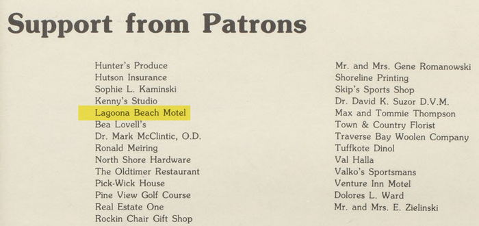 Jacks on The Bay Resort (Lagoona Beach Resort) - 1982 Houghton Lake High Yearbook (newer photo)